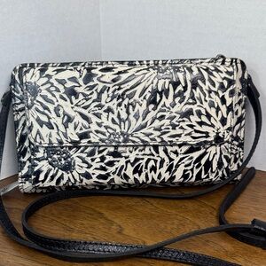 Patricia Nash Embossed Leather Sunflowers Mini Crossbody Bag / Purse / Wallet